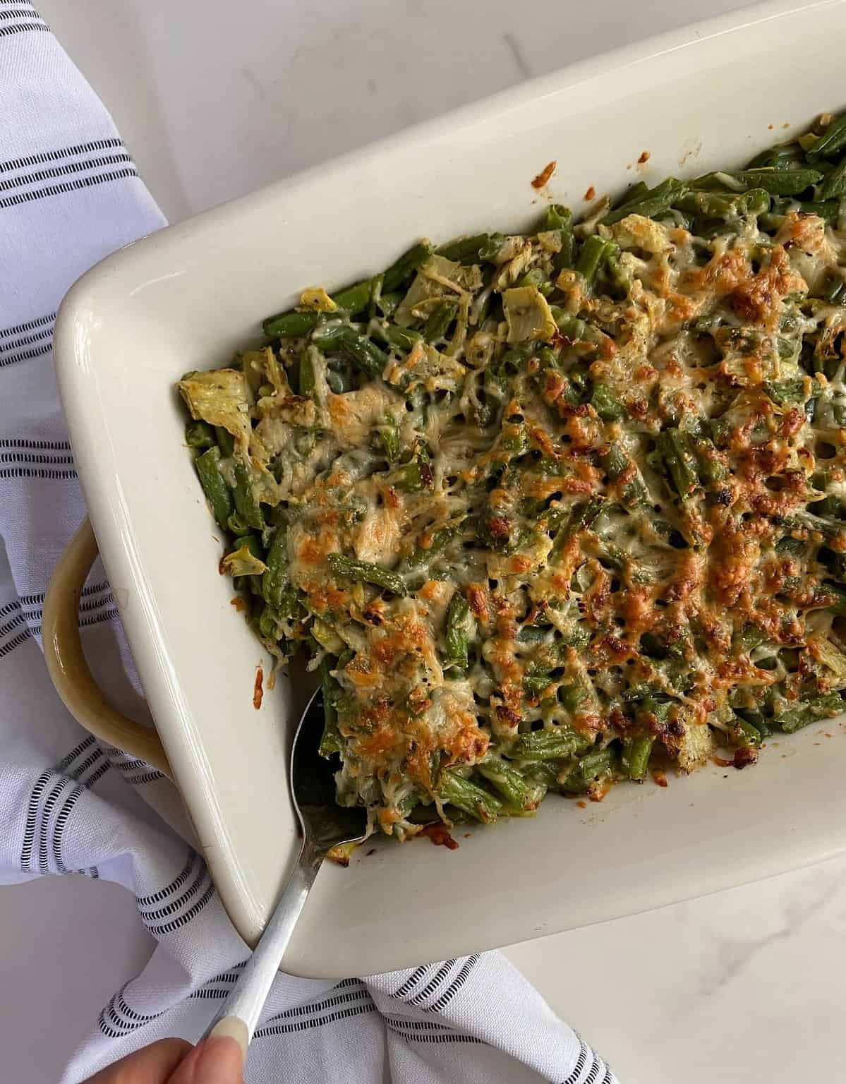 Green Bean Artichoke Casserole - Healthy Mom Healthy Family